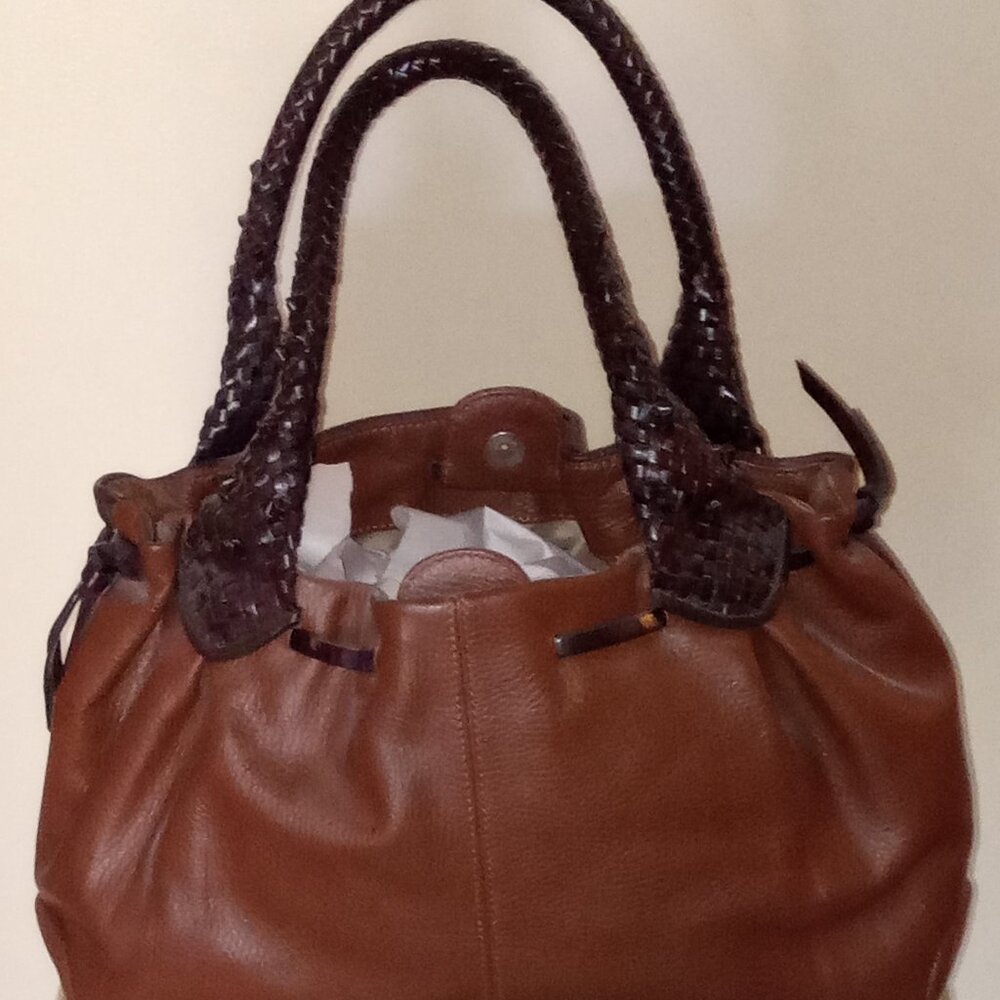 Women's Brown Leather Paolo Masi Bag